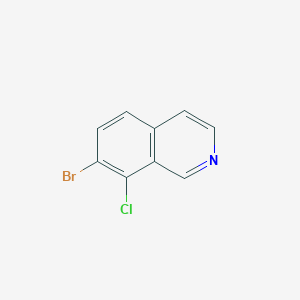 molecular formula C9H5BrClN B12305769 7-Bromo-8-chloroisoquinoline 