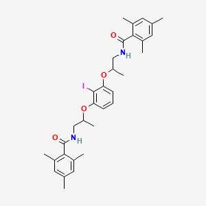 molecular formula C32H39IN2O4 B12305776 N-[2-[2-iodo-3-[1-[(2,4,6-trimethylbenzoyl)amino]propan-2-yloxy]phenoxy]propyl]-2,4,6-trimethylbenzamide 