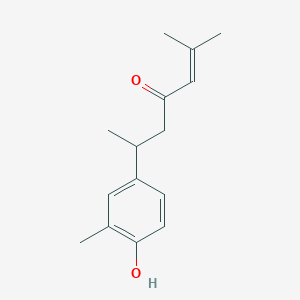molecular formula C15H20O2 B12305808 6-(4-hydroxy-3-methylphenyl)-2-methylhept-2-en-4-one 