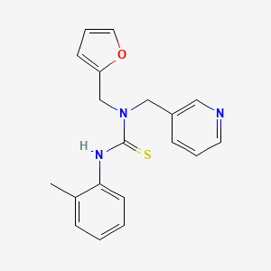 molecular formula C19H19N3OS B1230582 1-(2-Furanylmethyl)-3-(2-methylphenyl)-1-(3-pyridinylmethyl)thiourea 