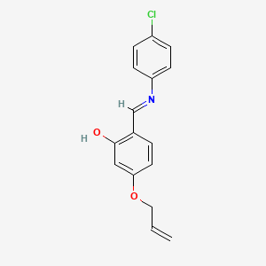 molecular formula C16H14ClNO2 B1230583 6-[(4-Chloroanilino)methylidene]-3-prop-2-enoxy-1-cyclohexa-2,4-dienone 