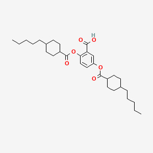 molecular formula C31H46O6 B12305843 2,5-Bis[[(trans-4-pentylcyclohexyl)carbonyl]oxy]benzoic acid 