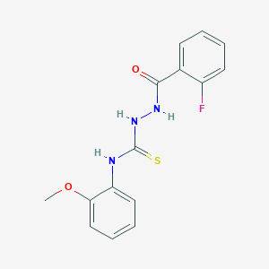 2-[(2-fluorophenyl)carbonyl]-N-(2-methoxyphenyl)hydrazinecarbothioamide