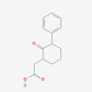 molecular formula C14H16O3 B12305991 (2-Oxo-3-phenylcyclohexyl)acetic acid 