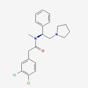 2-(3,4-dichlorophenyl)-N-methyl-N-[(1S)-1-phenyl-2-(1-pyrrolidinyl)ethyl]acetamide