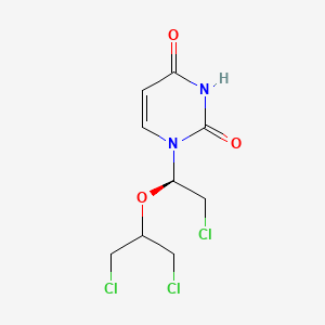 molecular formula C9H11Cl3N2O3 B1230607 2',3',5'-Trichloro-2',3',5'-trideoxy-2',3'-secouridine CAS No. 117638-25-2