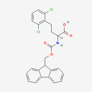 molecular formula C25H21Cl2NO4 B12306074 Fmoc-2,6-dichloro-L-homophenylalanine 