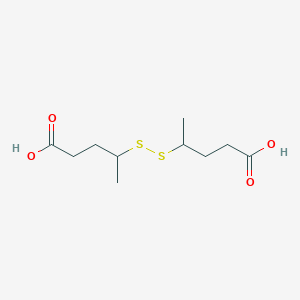 molecular formula C10H18O4S2 B12306107 4,4'-Disulfanediyldipentanoic acid 