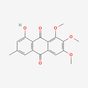 molecular formula C18H16O6 B1230612 8-Hydroxy-1,2,3-trimethoxy-6-methylanthracene-9,10-dione CAS No. 78308-22-2