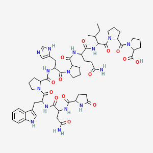 molecular formula C57H77N15O14 B12306370 pGlu-Asn-Trp-Pro-His-Pro-Gln-Ile-Pro-Pro-OH 