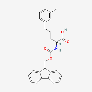 molecular formula C27H27NO4 B12306533 Fmoc-(S)-2-amino-5-(3-methylphenyl)pentanoic acid 