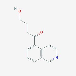 molecular formula C13H13NO2 B12306542 4-Hydroxy-1-(isoquinolin-5-yl)butan-1-one 