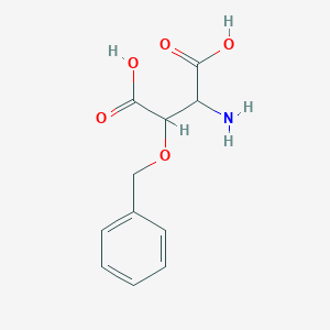 molecular formula C11H13NO5 B1230676 2-Amino-3-phenylmethoxybutanedioic acid 