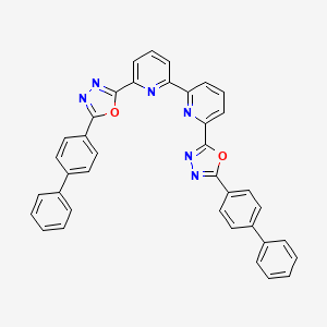 molecular formula C38H24N6O2 B12306841 6,6'-Bis[5-(biphenyl-4-yl)-1,3,4-oxadiazo-2-yl]2,2'-bipyridyl 