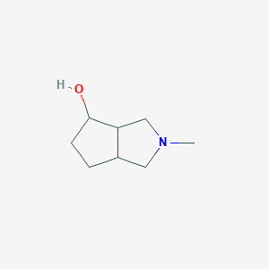 molecular formula C8H15NO B12306865 rac-(3aR,4R,6aS)-2-methyl-octahydrocyclopenta[c]pyrrol-4-ol 