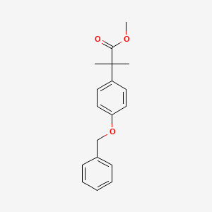 molecular formula C18H20O3 B12306930 Methyl 2-(4-(benzyloxy)phenyl)-2-methylpropanoate 