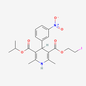 3-O-(2-iodoethyl) 5-O-propan-2-yl 2,6-dimethyl-4-(3-nitrophenyl)-1,4-dihydropyridine-3,5-dicarboxylate