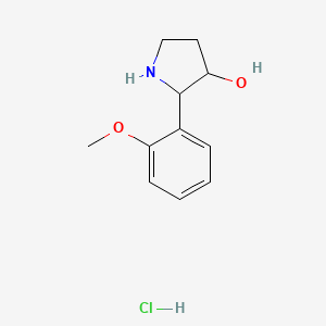 molecular formula C11H16ClNO2 B12307037 rac-(2R,3R)-2-(2-methoxyphenyl)pyrrolidin-3-ol hydrochloride, cis 