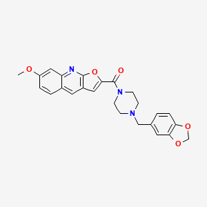 2-{[4-(1,3-Benzodioxol-5-ylmethyl)piperazin-1-yl]carbonyl}-7-methoxyfuro[2,3-b]quinoline