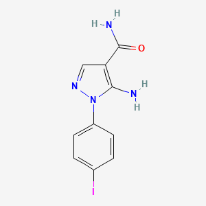 molecular formula C10H9IN4O B12307041 5-Amino-1-(4-iodophenyl)-1H-pyrazole-4-carboxamide 