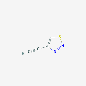 molecular formula C4H2N2S B12307082 4-Ethynyl-1,2,3-thiadiazole 