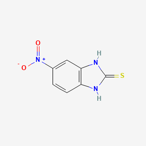 molecular formula C7H5N3O2S B1230712 2-Mercapto-5-nitrobenzimidazole CAS No. 6325-91-3