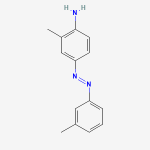 molecular formula C14H15N3 B12307130 4-(m-Tolylazo)-o-toluidine CAS No. 4829-62-3