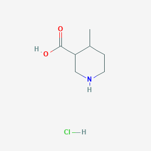 molecular formula C7H14ClNO2 B12307147 4-Methylpiperidine-3-carboxylic acid hydrochloride 