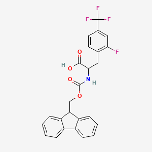 molecular formula C25H19F4NO4 B12307174 Fmoc-2-F-4-trifluoromethyl-DL-Phe 