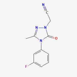 2-[4-(3-fluorophenyl)-3-methyl-5-oxo-4,5-dihydro-1H-1,2,4-triazol-1-yl]acetonitrile