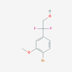 molecular formula C9H9BrF2O2 B12307222 2-(4-Bromo-3-methoxyphenyl)-2,2-difluoroethan-1-ol 