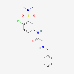 N-[4-chloro-3-(dimethylsulfamoyl)phenyl]-2-[(phenylmethyl)amino]acetamide