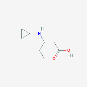 molecular formula C8H15NO2 B12307287 3-(Cyclopropylamino)-pentanoic acid 