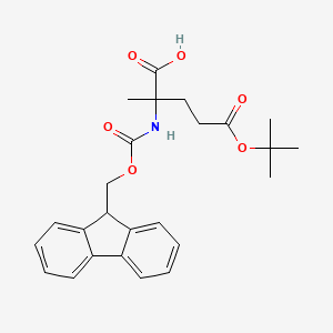 molecular formula C25H29NO6 B12307295 5-(tert-butoxy)-2-{[(9H-fluoren-9-ylmethoxy)carbonyl]amino}-2-methyl-5-oxopentanoic acid 