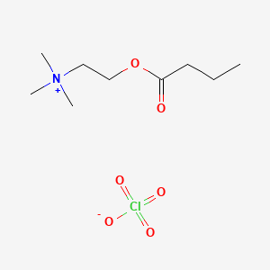 Trimethyl(2-(1-oxobutoxy)ethyl)ammonium perchlorate