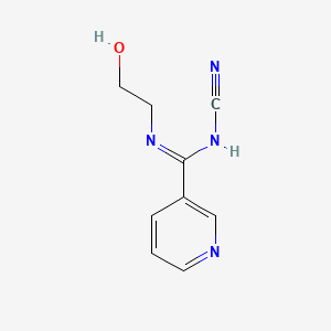 N-Cyano-N'-(2-hydroxyethyl)-3-pyridinecarboximidamide