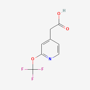 molecular formula C8H6F3NO3 B12307394 2-[2-(Trifluoromethoxy)pyridin-4-yl]acetic acid 