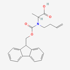 molecular formula C22H23NO4 B12307447 2-[but-3-enyl(9H-fluoren-9-ylmethoxycarbonyl)amino]propanoic acid 