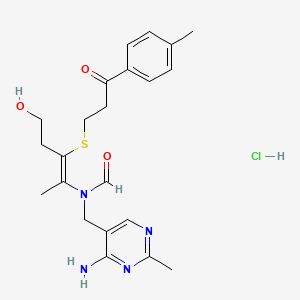 N-((4-Amino-2-methyl-5-pyrimidinyl)methyl)-N-(4-hydroxy-1-methyl-2-((3-(4-methylphenyl)-3-oxopropyl)thio)-1-butenyl)formamide, monohydrochloride