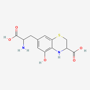 2H-1,4-Benzothiazine-7-propanoic acid, alpha-amino-3-carboxy-3,4-dihydro-5-hydroxy-