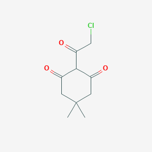 molecular formula C10H13ClO3 B123076 1,3-Cyclohexanedione, 2-(chloroacetyl)-5,5-dimethyl- CAS No. 155372-77-3