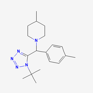 molecular formula C19H29N5 B1230762 1-[(1-Tert-butyl-5-tetrazolyl)-(4-methylphenyl)methyl]-4-methylpiperidine 