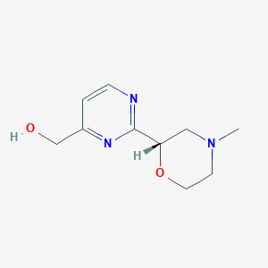 molecular formula C10H15N3O2 B12307673 {2-[(2S)-4-methylmorpholin-2-yl]pyrimidin-4-yl}methanol 
