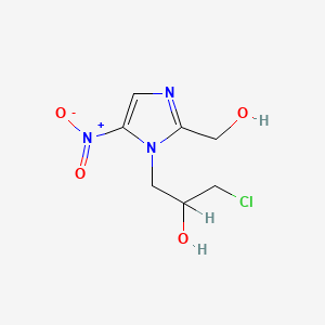 molecular formula C7H10ClN3O4 B1230775 alpha-(Chloromethyl)-2-hydroxymethyl-5-nitroimidazole-1-ethanol CAS No. 62580-79-4