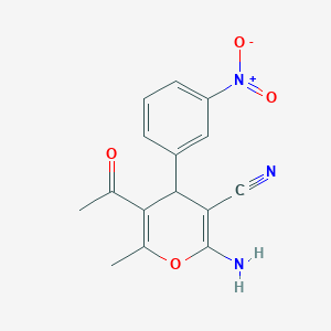 5-acetyl-2-amino-6-methyl-4-(3-nitrophenyl)-4H-pyran-3-carbonitrile