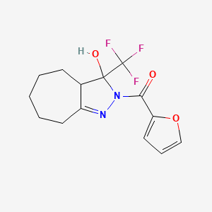 2-Furanyl-[3-hydroxy-3-(trifluoromethyl)-3a,4,5,6,7,8-hexahydrocyclohepta[c]pyrazol-2-yl]methanone