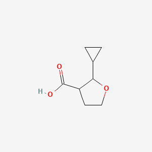molecular formula C8H12O3 B12307813 2-Cyclopropyloxolane-3-carboxylic acid 