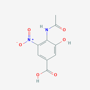 molecular formula C9H8N2O6 B1230788 4-(Acetylamino)-3-hydroxy-5-nitrobenzoic acid CAS No. 162252-45-1