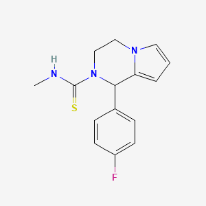 molecular formula C15H16FN3S B1230789 1-(4-fluorophenyl)-N-methyl-3,4-dihydro-1H-pyrrolo[1,2-a]pyrazine-2-carbothioamide 