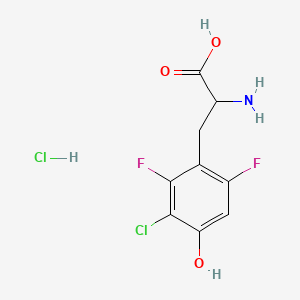 molecular formula C9H9Cl2F2NO3 B12307908 2-Amino-3-(3-chloro-2,6-difluoro-4-hydroxyphenyl)propanoic acid hydrochloride 